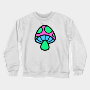 Polysexual/Polyromantic Mushroom Discrete Pride Flag Crewneck Sweatshirt